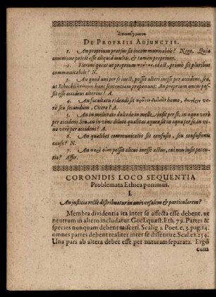 Coronidis Loco Sequentia Problemata Ethica ponimus.