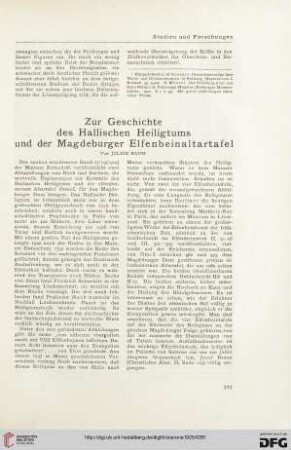 17: Zur Geschichte des Hallischen Heiligtums und der Magdeburger Elfenbeinaltartafel