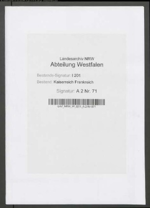 Etat der Gemeinde Oberbauerschaft.