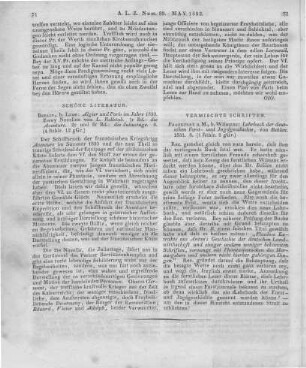 Rellstab, L.: Algier und Paris im Jahre 1830. Bd. 1-3. Die Aventure. Die Juliustage. Zwei Novellen. Berlin: Laue [s.a.]