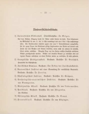 22-25, Universitätsinstitute