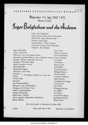 Jegor Bulytschow und die Anderen