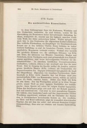 XVII. Kapitel. Die nordwestlichen Binnenländer.