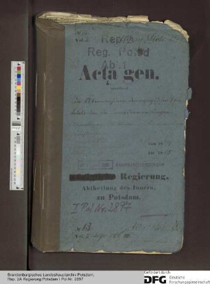 Überwachung demagogischer Bestrebungen, Landesverweisungen, Ausweisung von Ausländern aus dem Reichsgebiet. Allgemeines