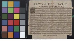 Rector Et Senatus Academiae Ienensis L. S. D. : Tantae Dignitatis Maiestatis Que Eam Esse Doctrinae Coelestis Partem, Quae Victoriam Domini ac Servatoris nostri Jesu Christi, per descensum ad inferos partam; eiusdemque gloriosam resurrectionem, inculcat ... P. P. Ienae 24. April. Anno 1603.