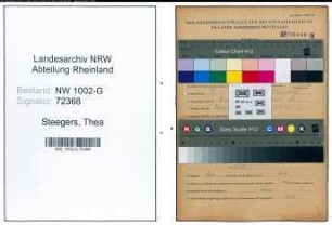 Entnazifizierung Thea Steegers, geb. 07.01.1910 ()