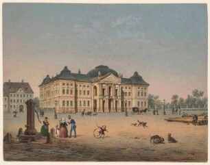 Das Japanische Palais in Dresden-Neustadt vom Palaisplatz nach Südwesten