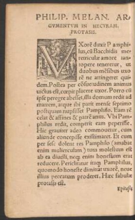 Philip. Melan. Argumentum In Hecyram.