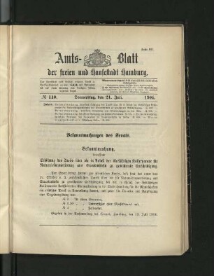 No. 110, 21. Juli 1904.