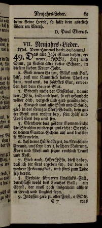 VII. Neujahrs-Lieder.