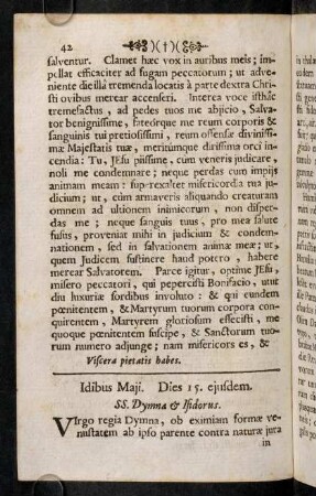 42-62, Idibus Maji. Dies 15. ejusdem. - ix. Cal. Junij. Dies 24. Maji.