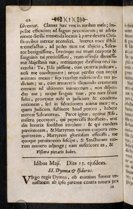 42-62, Idibus Maji. Dies 15. ejusdem. - ix. Cal. Junij. Dies 24. Maji.