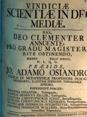 Vindiciae scientiae in Deo mediae