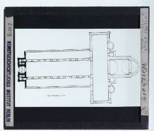 Würzburg, Dom : Grundriss, Rekonstruktion d. salischen Baus