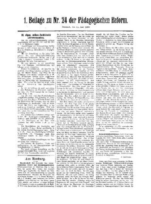 35. allgem. schlesw. - holsteinische Lehrerversammlung : 1. Beilage zu Nr. 24 der Pädagogischen Reform