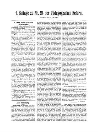 35. allgem. schlesw. - holsteinische Lehrerversammlung : 1. Beilage zu Nr. 24 der Pädagogischen Reform