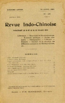30 Avril 1907. No. 56.
