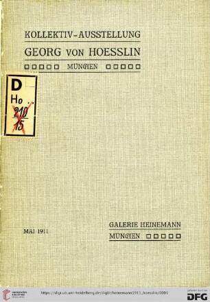 Kollektion Georg von Hoesslin