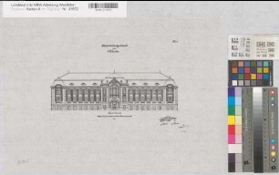 Münster (Münster) Oberpräsidialgebäude Ansicht 1912 1 : 200 37 x 53 Druckvorlage Staatshochbauamt Münster