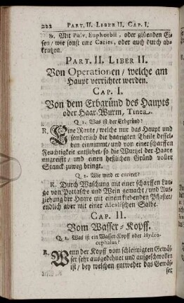 Liber II. Von Operationen / welche am Haupt verrichtet werden.