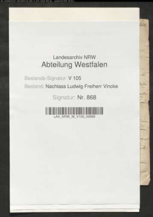 1 Brief des Schwagers Ernst Vincke