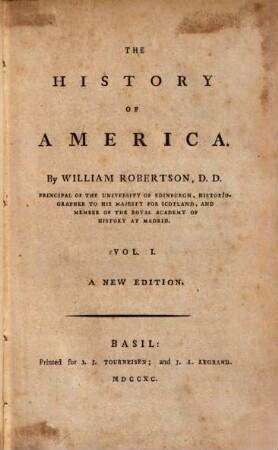 The history of America, 1.
