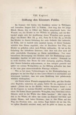 VIII. Stiftung des Klosters Fulda