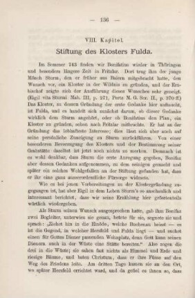 VIII. Stiftung des Klosters Fulda