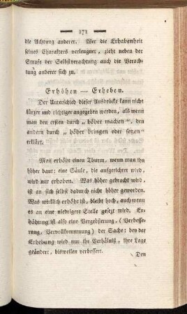 Erhöhen - Erheben.