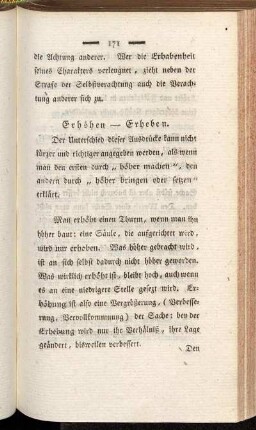 Erhöhen - Erheben.