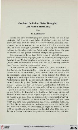 33: Gotthard Jedlicka: Pieter Breughel : der Maler in seiner Zeit