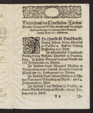 2r-4r, Specification Der versambleten Chur-Fürsten unnd Herren...