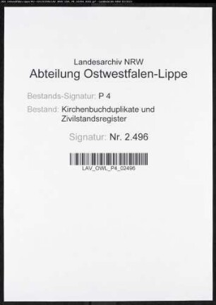 Kirchenbuchduplikat der evangelischen Gemeinde Kierspe (GHT 1820, GHT 1825-1842). (Gemeinde: Kierspe, evangelische Gemeinde)
