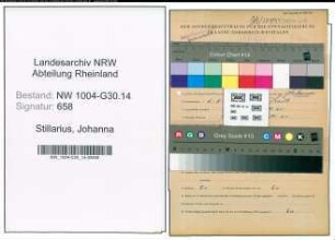 Entnazifizierung Johanna Stillarius , geb. 06.08.1901 ()
