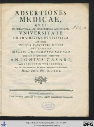 Adsertiones Medicae
