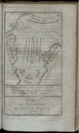 Entwurf des Schlachtfeldes bey Gran inn Ungarn 1685