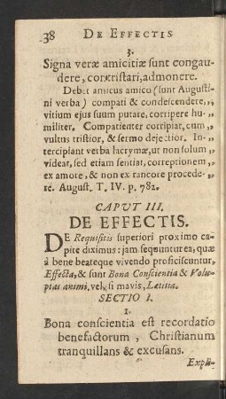 Caput III. De Effectis.