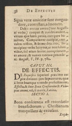 Caput III. De Effectis.