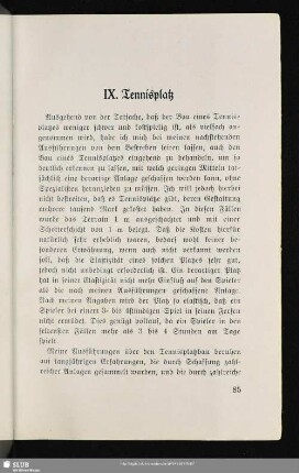 IX. Tennisplatz