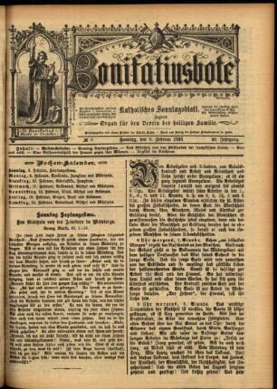 Erste Ausgabe vom Freitag, den 06. Februar 1903.