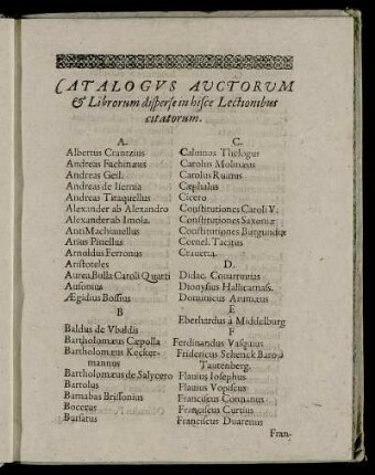 Catalogus Auctorum & Librorum [...]