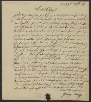 Brief an B. Schott's Söhne : 17.02.1827