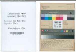 Entnazifizierung Otto Kueckelhaus , geb. 20.02.1896 (Arbeiter)