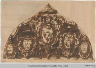 Entwurf mit fünf Wappen von Bologna