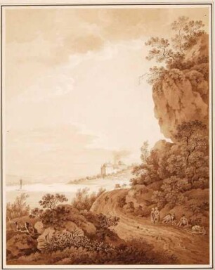 Meißen von der Straße nach Leipzig am linken Elbufer stromaufwärts nach Süden gesehen