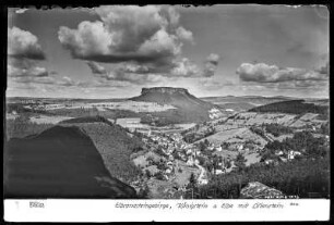 Blick auf die Stadt Königstein mit Lilienstein