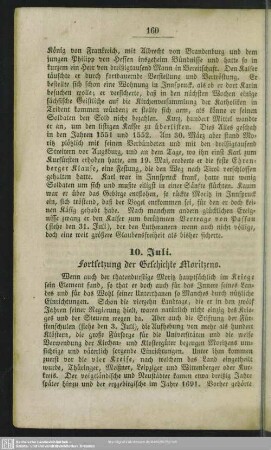 10. Juli. Fortsetzung der Geschichte Moritzens