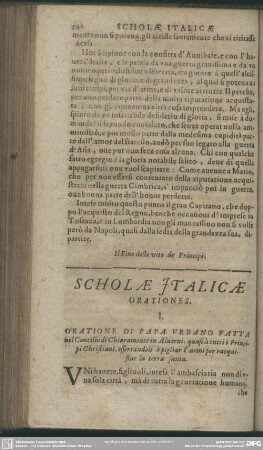 Scholae Italicae Orationes