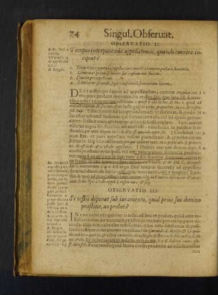 Observatio II. Tembus interponendae appellationis, quando currere incipiat?