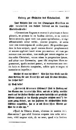 Beitrag zur Geschichte des Schulwesens